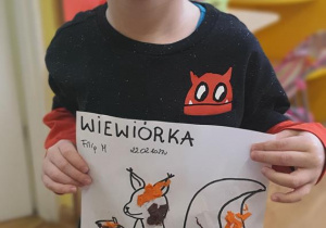 Filip i jego piękna wiewiórka.