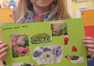 Amina i jej kolaż kwiatowy.