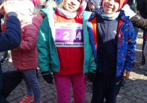 Radek i Zuzia w oczekiwaniu na start biegu