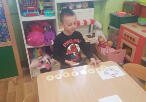 "Wiosenne kwiaty "-zabawa matematyczna .