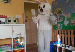 Wizyta zajączka wielkanocnego.