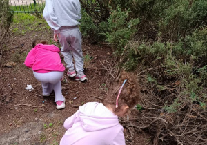 Dzieci podczas skacji Sprzątania Świata.