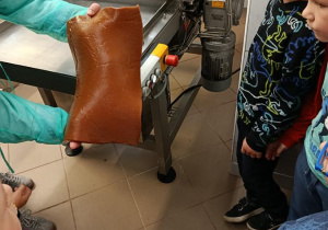 Dzieci na wycieczce w Manufakturze Krówek