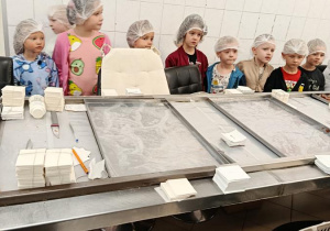 Dzieci na wycieczce w Manufakturze Krówek