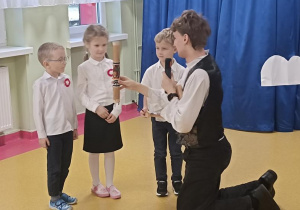 Udział dzieci w audycji muzycznej.