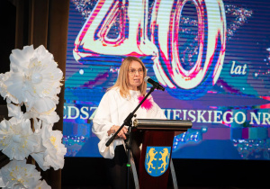 Przywitanie gości przez Pania Dyrektor.
