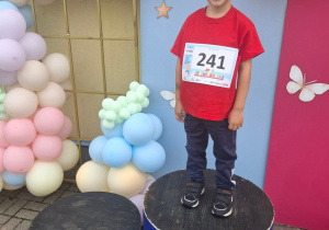Józio na podium.
