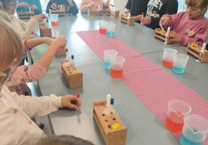 Warsztaty i eksperymenty chemiczne.