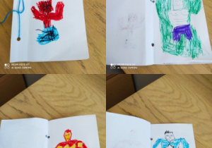 Bartek tworzy własną książeczkę o superbohaterach