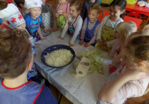 Pszczółki szatkują kapustę.