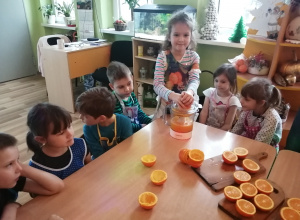" Sok pomarańczowy " zajęcia realizowane w ramach Innowacji Pedagogicznej